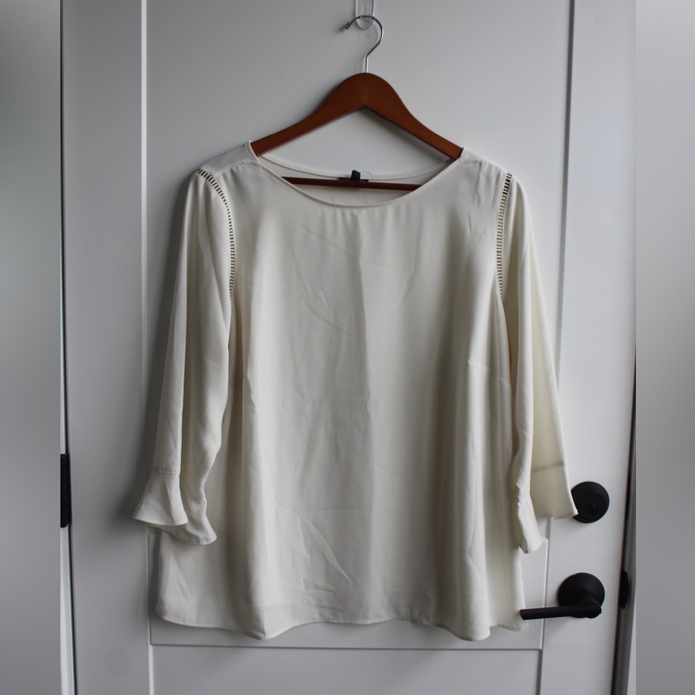 NWT Talbots Off White Long Sleeve Blouse